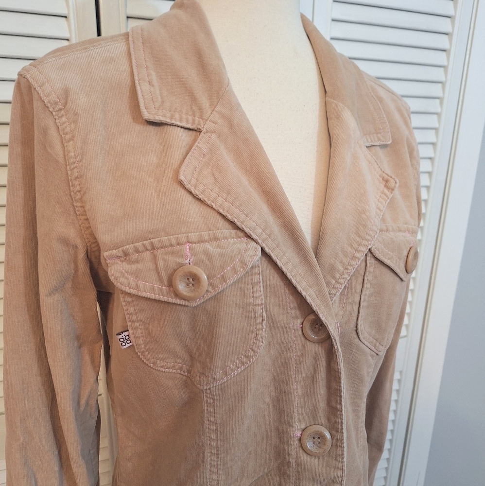 Plugg Khaki Corduroy Jacket Sz LG *V - Picture 4 of 6